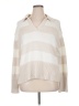 Jessica Simpson 100% Cotton Stripes Ivory Pullover Sweater Size XL - photo 1