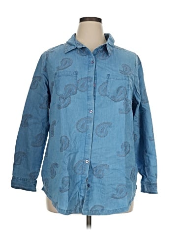 National 3/4 Sleeve Button-Down Shirt (view 1)