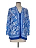 Lilly Pulitzer 100% Rayon Blue 3/4 Sleeve Blouse Size M - photo 1