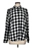 CALVIN KLEIN JEANS Checkered-gingham Gray Long Sleeve Blouse Size M - photo 1