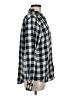 CALVIN KLEIN JEANS Checkered-gingham Gray Long Sleeve Blouse Size M - photo 4