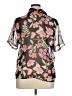 Croft & Barrow Floral Black Short Sleeve Blouse Size XL - photo 2