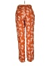 Three Dots Floral Orange Casual Pants Size L - photo 2