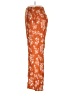 Three Dots Floral Orange Casual Pants Size L - photo 5