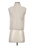 Sim & Sam 100% Cotton Tweed Ivory Sleeveless Button-Down Shirt Size S - photo 2