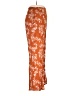 Three Dots Floral Orange Casual Pants Size L - photo 4