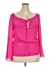 Etcetera 100% Silk Pink Long Sleeve Silk Top Size 6 - photo 1