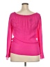 Etcetera 100% Silk Pink Long Sleeve Silk Top Size 6 - photo 2