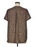 Apt. 9 100% Polyester Animal Print Brown Short Sleeve Blouse Size XL - photo 2