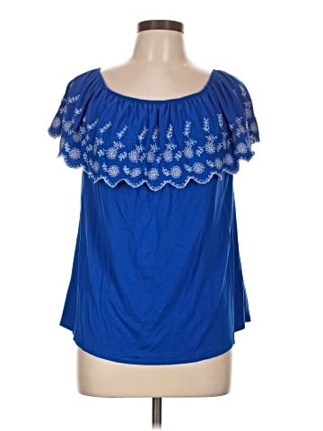 Adrianna Papell Short Sleeve Blouse (view 1)
