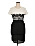 Unbranded 100% Polyester Graphic Ivory Cocktail Dress Size XL - photo 1