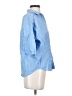Joie Stripes Blue 3/4 Sleeve Button-Down Shirt Size XS - photo 4