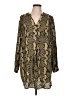 H&M Animal Print Green Long Sleeve Blouse Size 10 - photo 1