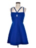 BCBGMAXAZRIA Solid Blue Cocktail Dress Size 8 - photo 1