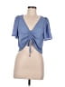 rue21 100% Polyester Blue Short Sleeve Top Size M - photo 1