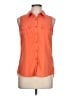 Mine 100% Polyester Orange Sleeveless Blouse Size L - photo 1