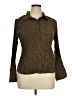 Fred David Tweed Brown Long Sleeve Blouse Size XL - photo 1