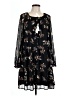 Lovestitch 100% Polyester Floral Black Casual Dress Size L - photo 1