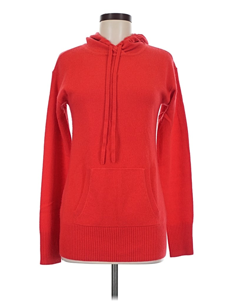 Pre-owned J.crew Collection Pullover Hoodie In Red