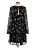 Lovestitch 100% Polyester Floral Black Casual Dress Size L - photo 2