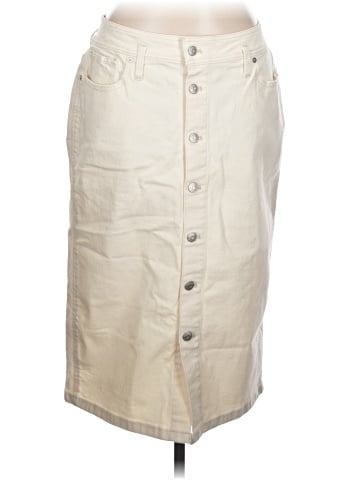 Madewell Denim High-Waist Midi Skirt in Vintage Canvas Wash: Western Edition (view 1)
