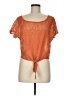Kirra 100% Polyester Orange Short Sleeve Top Size M - photo 1