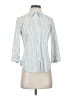 IZOD Stripes Green Blue 3/4 Sleeve Button-Down Shirt Size S - photo 1