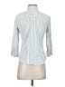 IZOD Stripes Green Blue 3/4 Sleeve Button-Down Shirt Size S - photo 2