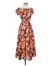 Trixxi 100% Polyester Floral Orange Casual Dress Size S - photo 1