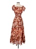 Trixxi 100% Polyester Floral Orange Casual Dress Size S - photo 2
