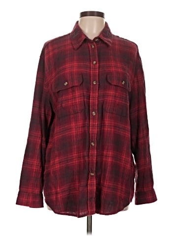 American Eagle Outfitters Long Sleeve Button-Down Shirt (view 1)