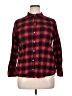Croft & Barrow 100% Cotton Plaid Red Long Sleeve Button-Down Shirt Size XL - photo 1