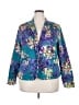 Torrid Floral Blue Blazer Size 2X Plus (2) - photo 1