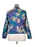 Torrid Floral Blue Blazer Size 2X Plus (2) - photo 2