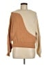 Lush Color Block Tan Pullover Sweater Size M - photo 1