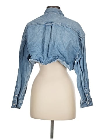 Madewell Madewell x Molly Dickson Denim Oversized Crop Shirt (view 2)