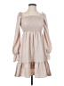 Shein 100% Polyester Tan Casual Dress Size 2 - photo 1