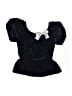 Crewcuts Black Short Sleeve Blouse Size 3 - photo 1