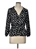 J.Crew 100% Polyester Polka Dots Black 3/4 Sleeve Blouse Size 10 - photo 1