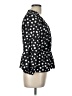 J.Crew 100% Polyester Polka Dots Black 3/4 Sleeve Blouse Size 10 - photo 4