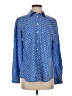 Talbots Polka Dots Blue Long Sleeve Button-Down Shirt Size S - photo 1