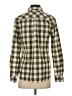 Talbots 100% Cotton Checkered-gingham Green Long Sleeve Button-Down Shirt Size S - photo 2