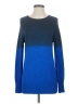 Theory Color Block Blue Wool Pullover Sweater Size S - photo 1