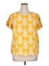 41Hawthorn 100% Polyester Yellow Short Sleeve Blouse Size XL - photo 1