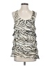 Diane von Furstenberg 100% Silk Silver Sleeveless Top Size 4 - photo 1