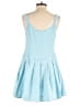 Unbranded Solid Blue Casual Dress Size XL - photo 2