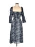 Reformation Snake Print Blue Cocktail Dress Size L - photo 1