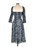 Reformation Snake Print Blue Cocktail Dress Size L - photo 2