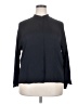 Vince. 100% Silk Black Long Sleeve Silk Top Size L - photo 1