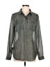 Ann Taylor LOFT 100% Polyester Polka Dots Teal Long Sleeve Blouse Size M - photo 1